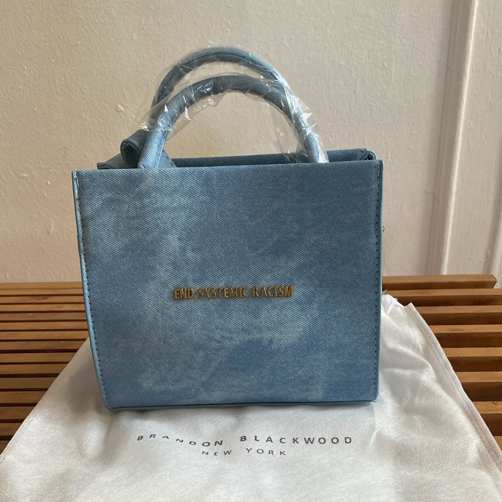 New Brandon Blackwood ESR Tote in Blue Wax Denim